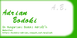 adrian bodoki business card